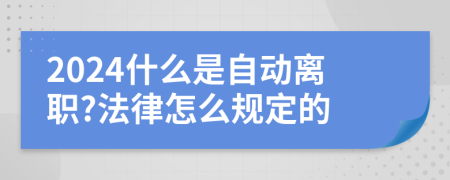 2024什么是自动离职?法律怎么规定的