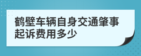 鹤壁车辆自身交通肇事起诉费用多少