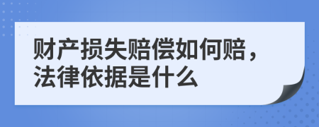 财产损失赔偿如何赔，法律依据是什么