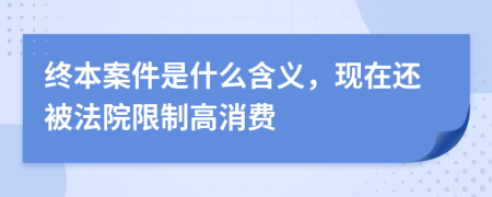 终本案件是什么含义，现在还被法院限制高消费