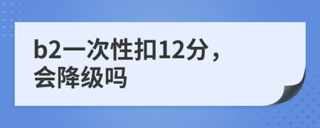 b2一次性扣12分，会降级吗