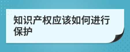 知识产权应该如何进行保护