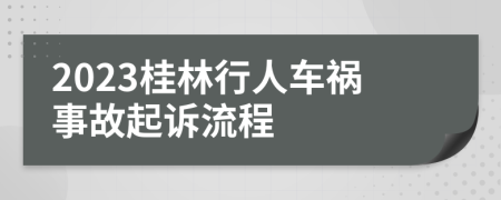2023桂林行人车祸事故起诉流程