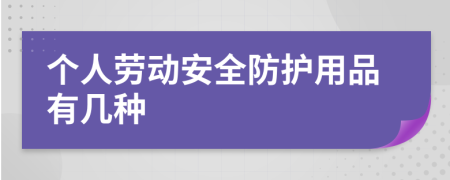 个人劳动安全防护用品有几种