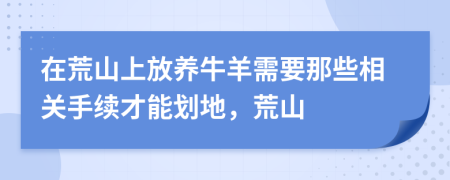 在荒山上放养牛羊需要那些相关手续才能划地，荒山