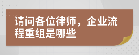 请问各位律师，企业流程重组是哪些
