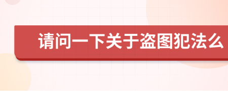 请问一下关于盗图犯法么