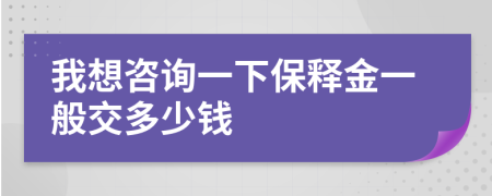 我想咨询一下保释金一般交多少钱