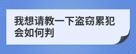 我想请教一下盗窃累犯会如何判