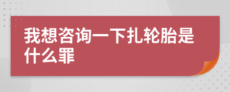我想咨询一下扎轮胎是什么罪