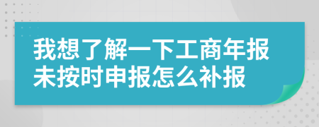 我想了解一下工商年报未按时申报怎么补报