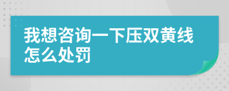 我想咨询一下压双黄线怎么处罚