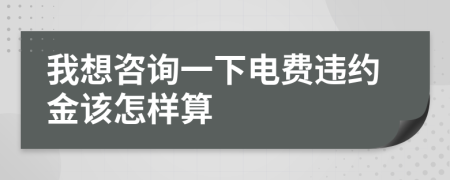 我想咨询一下电费违约金该怎样算