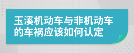 玉溪机动车与非机动车的车祸应该如何认定