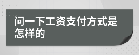 问一下工资支付方式是怎样的