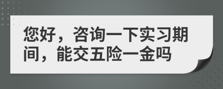 您好，咨询一下实习期间，能交五险一金吗
