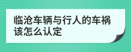 临沧车辆与行人的车祸该怎么认定