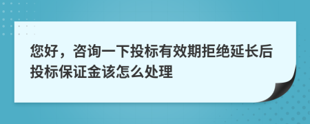 您好，咨询一下投标有效期拒绝延长后投标保证金该怎么处理