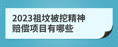2023祖坟被挖精神赔偿项目有哪些