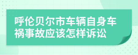 呼伦贝尔市车辆自身车祸事故应该怎样诉讼