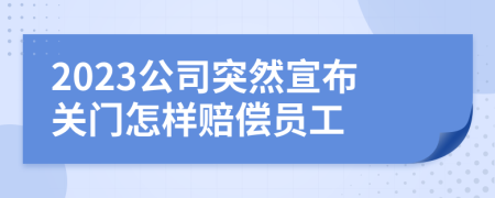2023公司突然宣布关门怎样赔偿员工