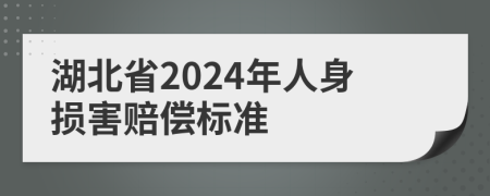 湖北省2024年人身损害赔偿标准