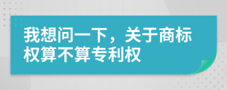 我想问一下，关于商标权算不算专利权