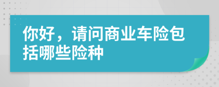 你好，请问商业车险包括哪些险种