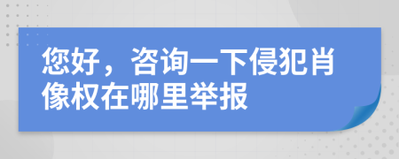 您好，咨询一下侵犯肖像权在哪里举报