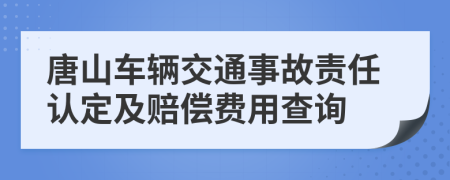 唐山车辆交通事故责任认定及赔偿费用查询