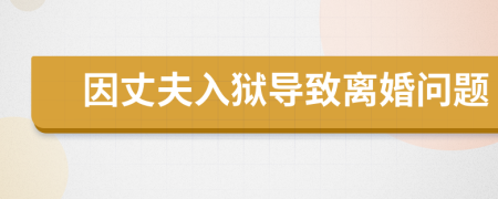 因丈夫入狱导致离婚问题
