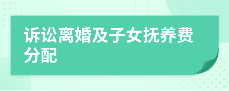 诉讼离婚及子女抚养费分配
