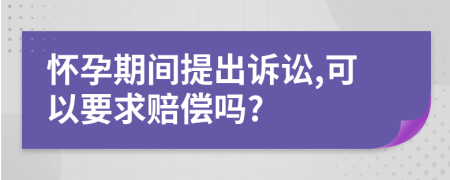 怀孕期间提出诉讼,可以要求赔偿吗?
