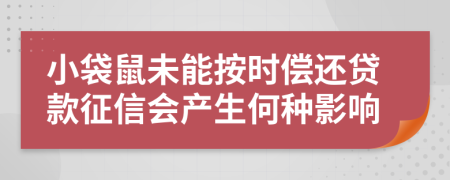 小袋鼠未能按时偿还贷款征信会产生何种影响