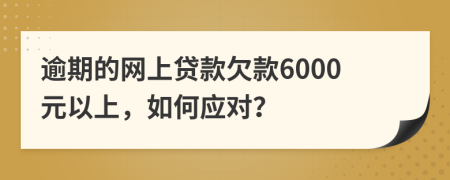 逾期的网上贷款欠款6000元以上，如何应对？