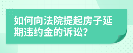 如何向法院提起房子延期违约金的诉讼？