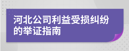 河北公司利益受损纠纷的举证指南