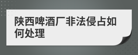 陕西啤酒厂非法侵占如何处理