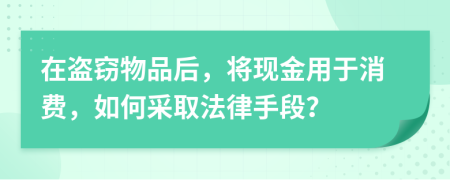 在盗窃物品后，将现金用于消费，如何采取法律手段？
