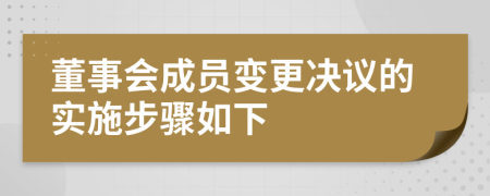 董事会成员变更决议的实施步骤如下