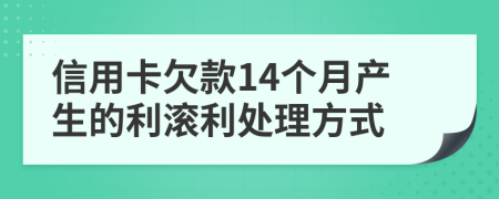信用卡欠款14个月产生的利滚利处理方式