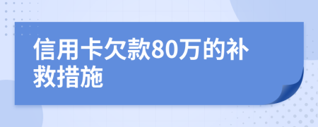 信用卡欠款80万的补救措施