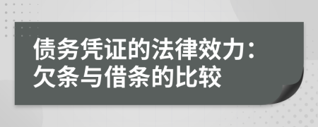 债务凭证的法律效力：欠条与借条的比较