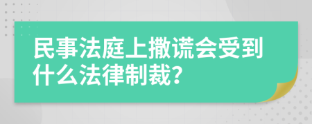 民事法庭上撒谎会受到什么法律制裁？