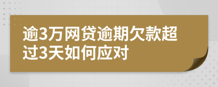 逾3万网贷逾期欠款超过3天如何应对