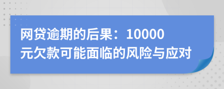 网贷逾期的后果：10000元欠款可能面临的风险与应对
