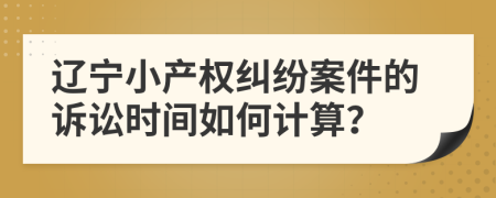 辽宁小产权纠纷案件的诉讼时间如何计算？
