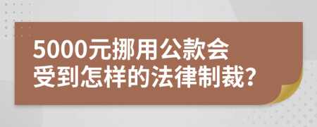 5000元挪用公款会受到怎样的法律制裁？