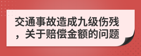 交通事故造成九级伤残，关于赔偿金额的问题