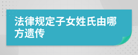 法律规定子女姓氏由哪方遗传
